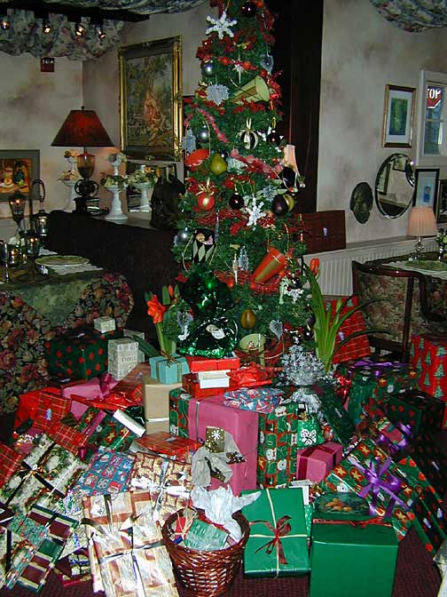 christmas presents under tree